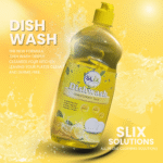 Slix Dishwash lemon strong liquid dish soap for sparkling clean and grease-free plates
